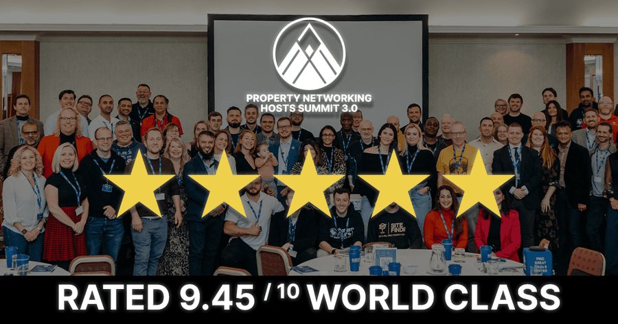 Property Networking Hosts Summit 3.0, full room, rated 9.45 out of 10, world class