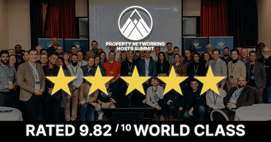 Property Networking Hosts Summit, full room, rated 9.82 out of 10, world class